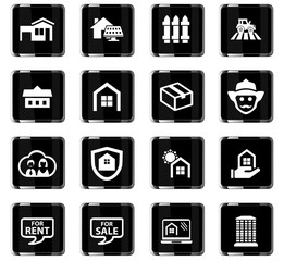 real estate icon set