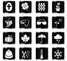 seasons icon set