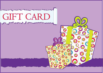  gift card with the inscription, and gift background