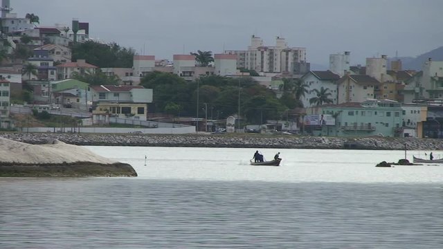 fishermen hit the water, Florianopolis