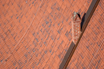 Old roof tiles texture