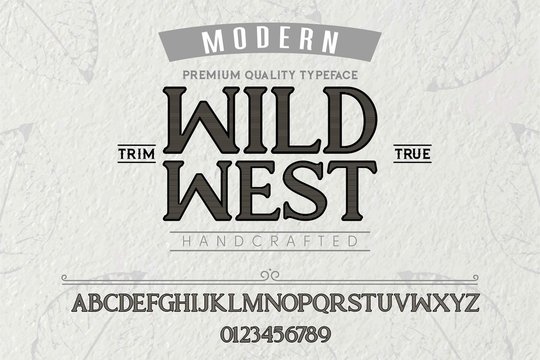 Font.Alphabet.Script.Typeface.Label.Wild West typeface.For labels and different type designs