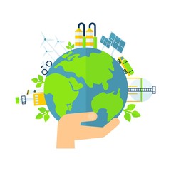 eco green world in hand