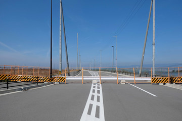 立ち入り禁止の道路