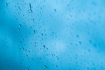 rain drops on glass 