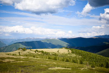 Mountain valley in a summer sunny day.