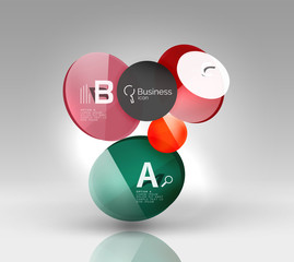 Colorful glossy circle infographics