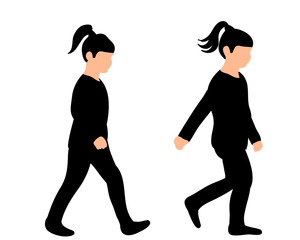 Silhouette of girls playing 