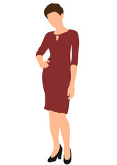 Fototapeta premium illustration, woman without face