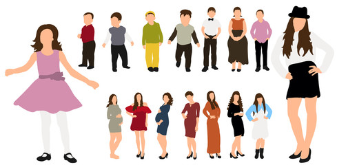 collection people Children and girls