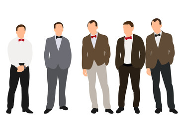  business man collection, isolated