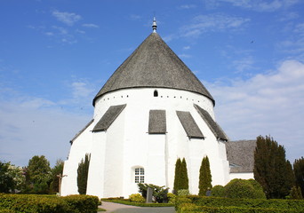 Osterlars kirke from 1150 on the island Bornholm. Denmark