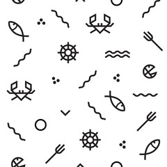 Geometric seamless pattern Memphis