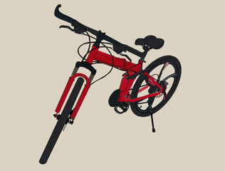 hand drawn modern bike , sketch vector.