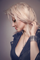 Fototapeta premium beautiful portrait of a blonde girl