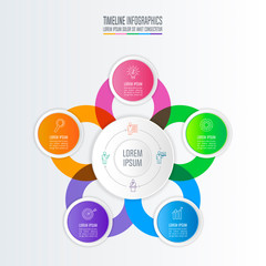 infographic design business concept with 5 options.