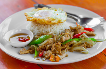 The Best Thai food Fried Chilli Pork Fried Rice