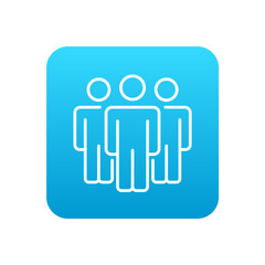 team or users icon. Line vector illustration for web, mobile and infographics.