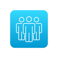 team or users icon. Line vector illustration for web, mobile and infographics.