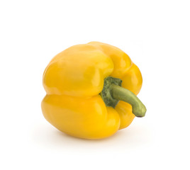 Yellow sweet pepper on a white background