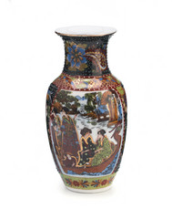 A Chinese vase on a white background. Isolated