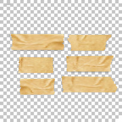 Isolated sticky tape pieces 