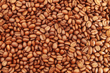 Arabica coffee beans background