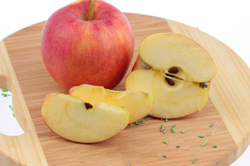 Fresh fruit on the chopper