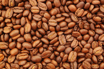 Arabica coffee beans background