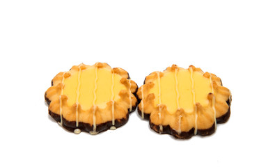 jam tartlets biscuit isolated
