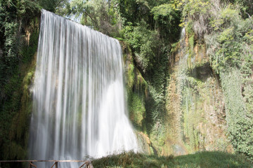 Fototapeta na wymiar Waterfall Monasterio de piedra in Spain
