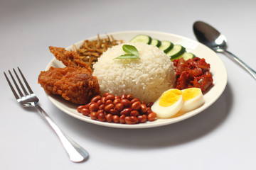 Traditional nasi lemak