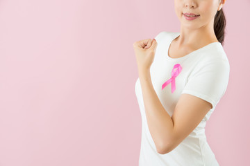 pretty asian model showing her fist arm