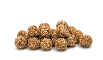 Roasted thala balls isolated