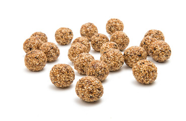 Roasted thala balls isolated
