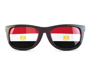 Egypt flag sunglasses. 3D Rendering