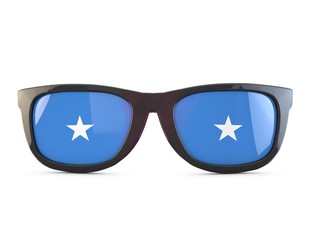 Somalia flag sunglasses. 3D Rendering