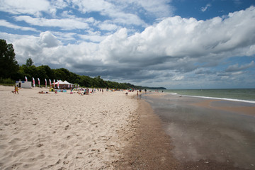 Plaża we Władysławowie latem