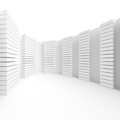 Contemporary Architecture Design. White Minimal Geometric Background