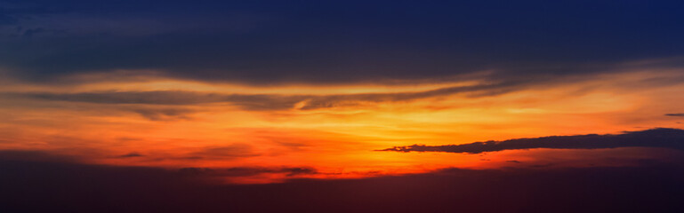 Fototapeta na wymiar Panorama of sunset sky