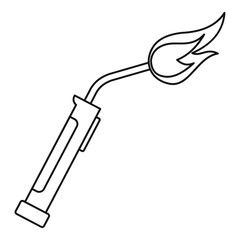 Welding torch icon outline