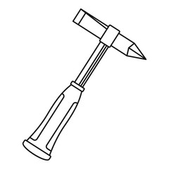 Hammer slag of welder icon outline