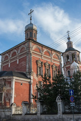 Fototapeta na wymiar Ancient church of Presentation of Mary in Barash in Moscow, Russia