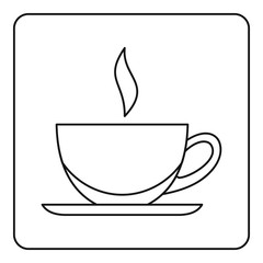 Cup of tea or coffee icon outline