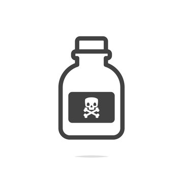 Poison bottle icon vector