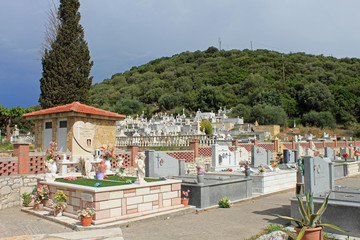 Obraz premium Grèce, cimetière orthodoxe