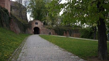 Main entrance to Spilberk castle in Brno