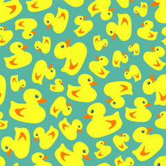 Seamless pattern - bath ducks