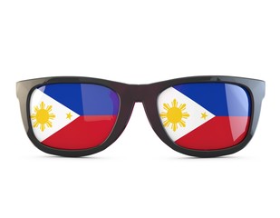 Philippines flag sunglasses. 3D Rendering