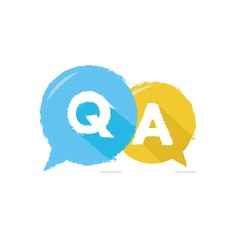 Question and Answer Bubble Speech Grunge Style